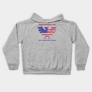 Happy Fourth of July Home of the Free because of the Brave Kids Hoodie